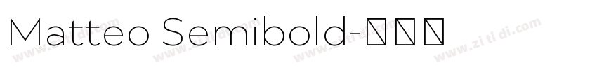 Matteo Semibold字体转换
